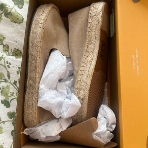 Soludos NWT Platform Smoking Slipper in Safari